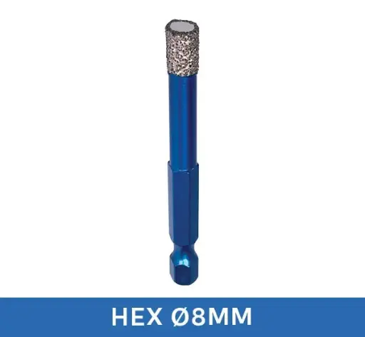 [HDB008] Maxifix Diamant Tegelboor Droog HEX (8 mm)