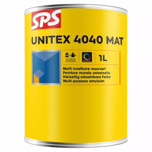 SPS 4040 Unitex Muurverf (Wit (P), 1 L)