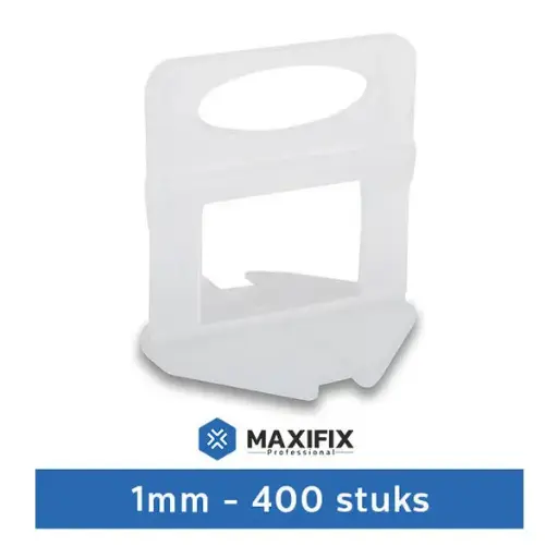 [CL1-400] Maxifix Levelling Clips (1 mm, 400 Stuks)